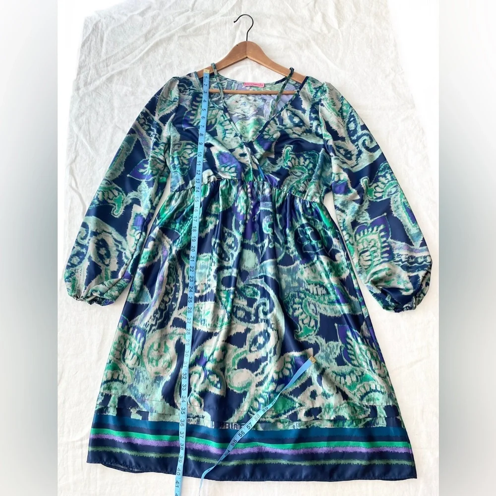 Maternal America Boho Satin Maternity Dress - Picture 5 of 11